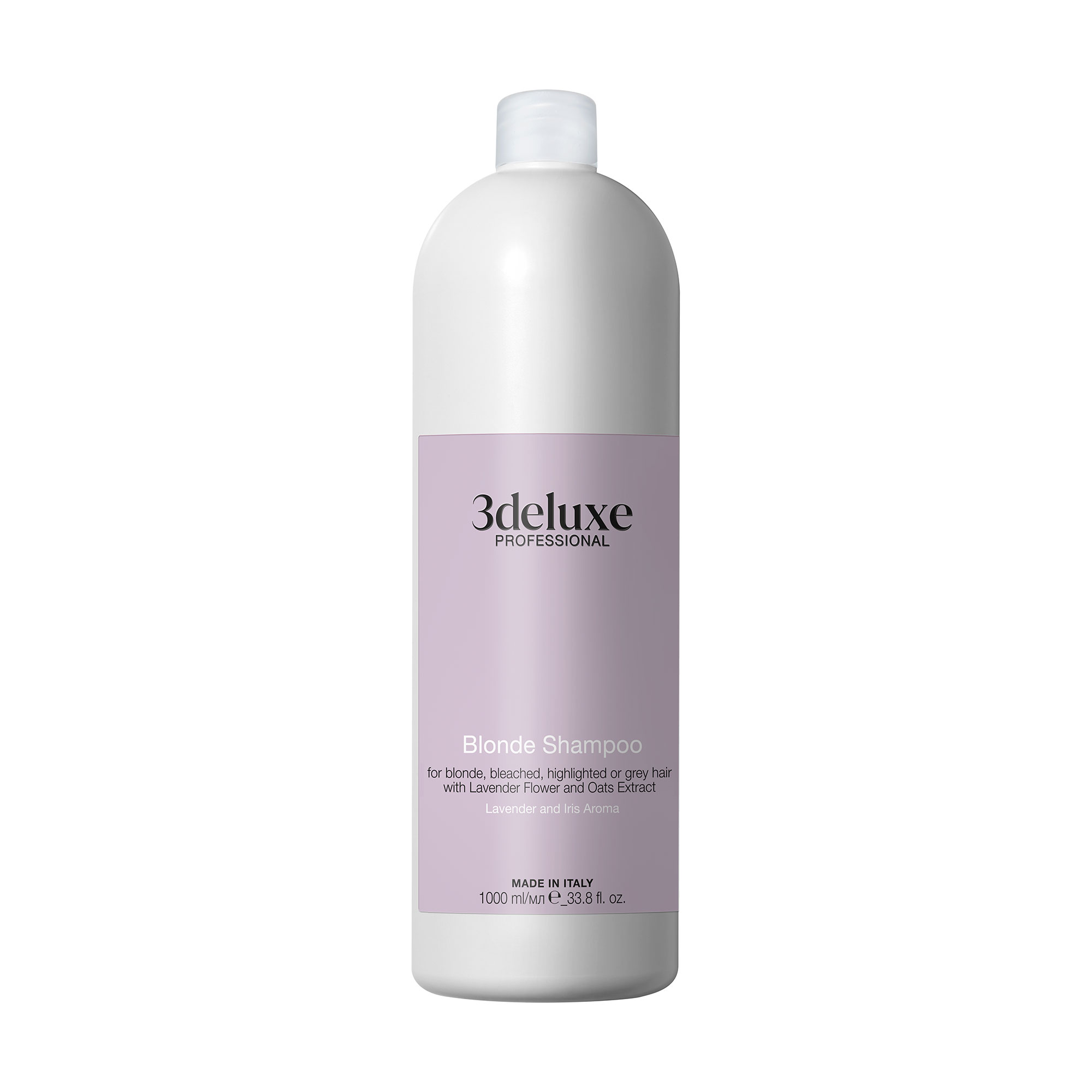 Шампунь 3DeLuXe Blonde Shampoo для світлого, освітленого та сивого волосся, 1 л